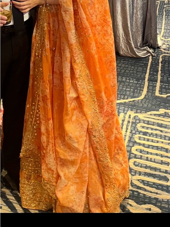 Dresses & Skirts - Women's Embroidered Orange Formal Dress